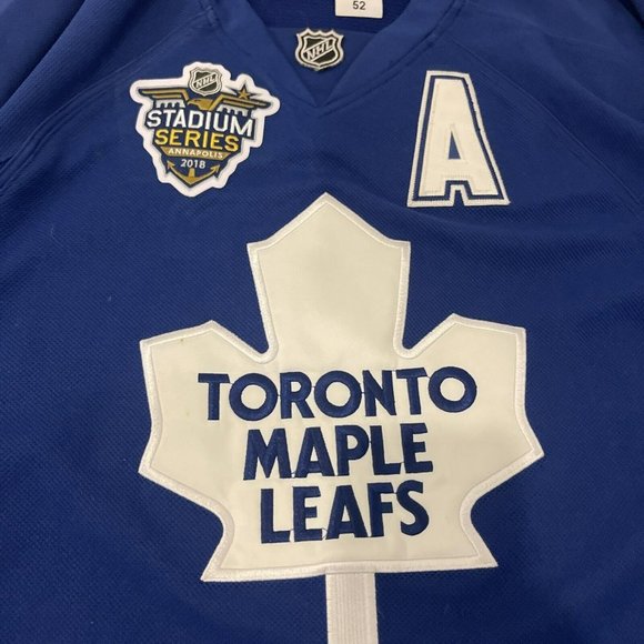 Vintage Reebok NHL Toronto Maple Leafs Komisarek Jersey Fight Strap Size 52 - Picture 3 of 8